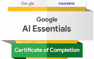 Google AI Essentialsの認定資格取得!!イメージ